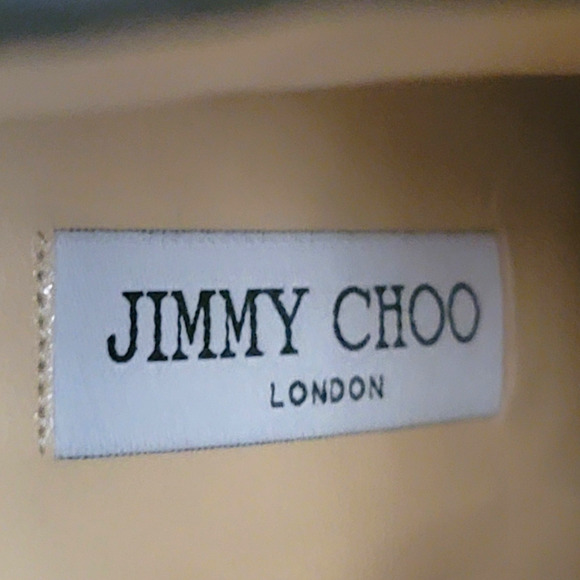 Jimmy Choo Hanah 65 Black Leather Pearl Studded Lace-Up Combat Boots 38 / US 8 - Picture 9 of 11